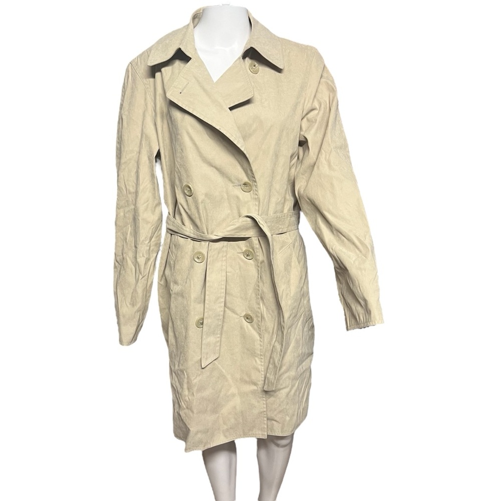 Liz Claiborne - Women’s Midi Double Breasted Trench Coat Sz LG